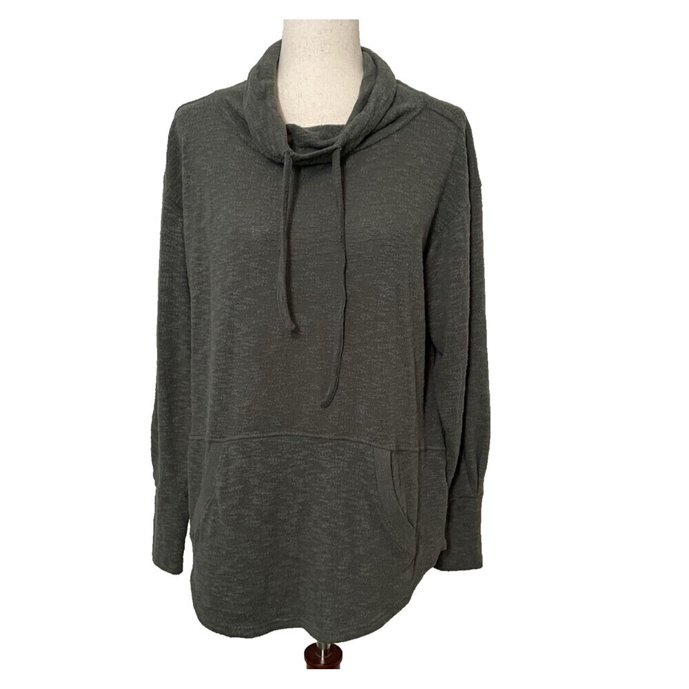Prana Green Stretch Long Sleeve Pullover Frieda Sweatshirt Top Women Large